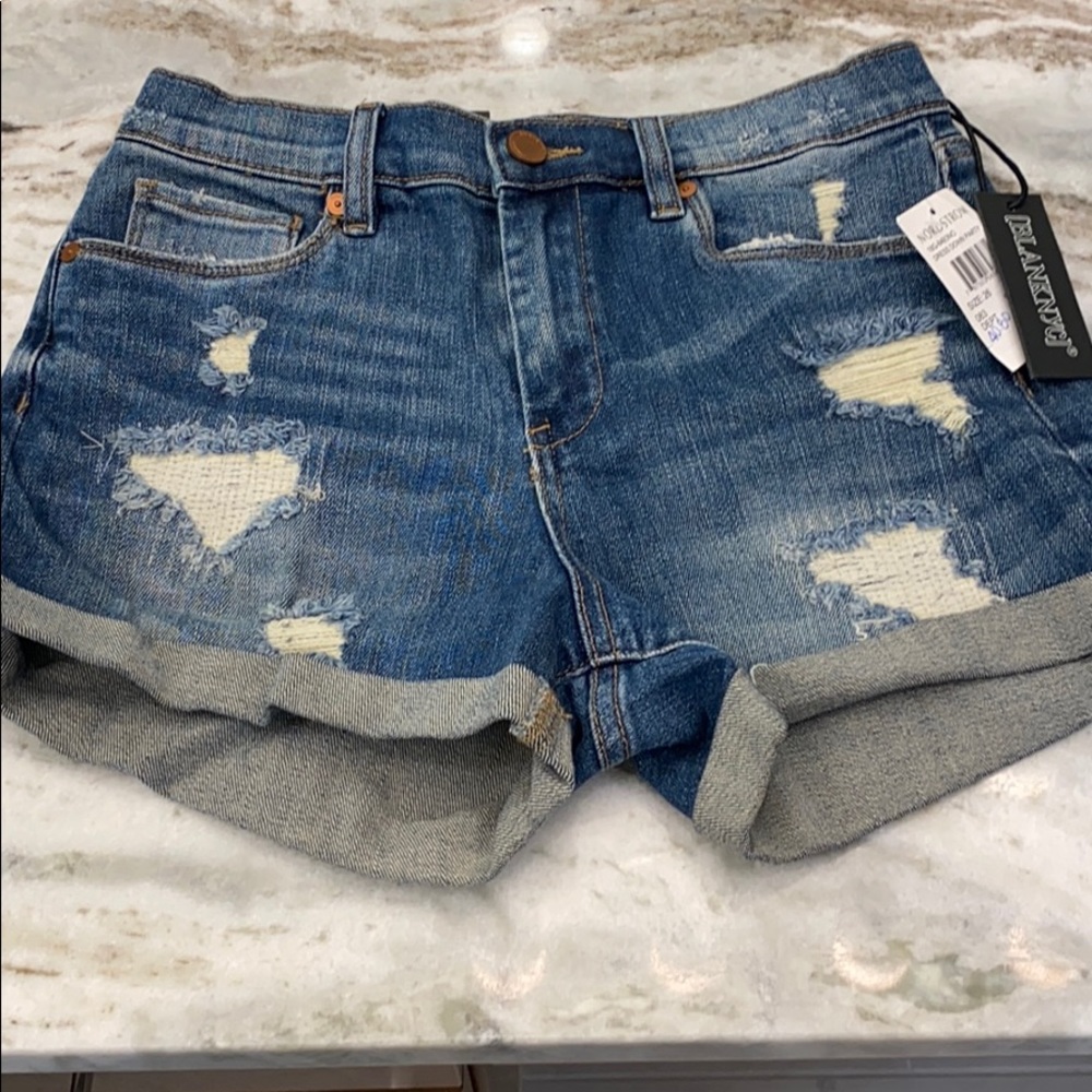 High rise jean shorts